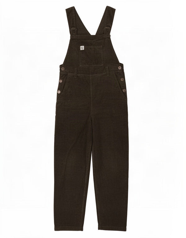 Lucy & Yak Womens Dungarees Corduroy Trousers UK 10 Small Khaki Cotton