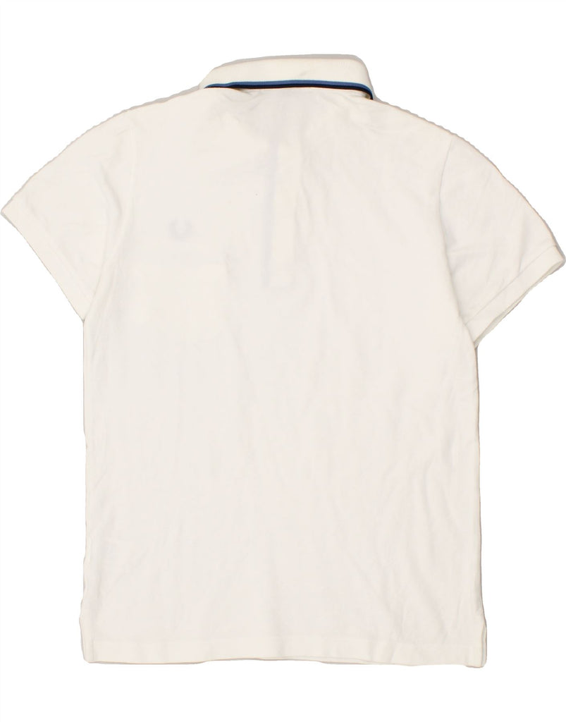 FRED PERRY Mens Slim Fit Polo Shirt Small White Cotton Vintage Fred Perry and Second-Hand Fred Perry from Messina Hembry 