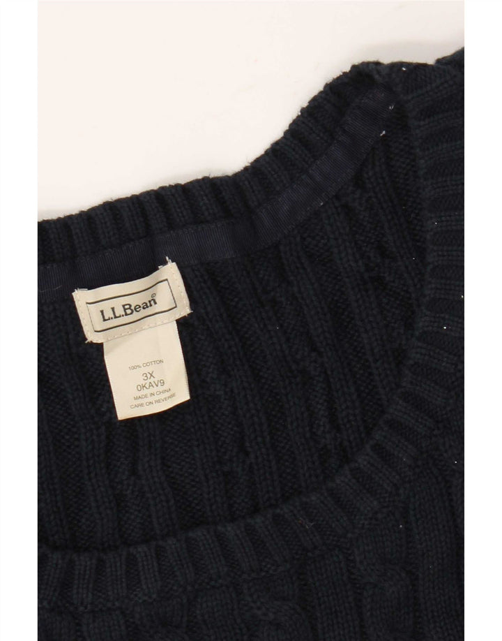 L.L.Bean Mens Vest Tank Top 3XL Navy Blue Cotton