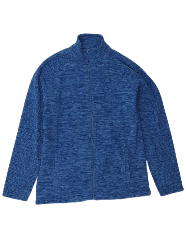 Mountain Warehouse Mens Fleece Jacket UK 38 Medium Blue Flecked Polyester