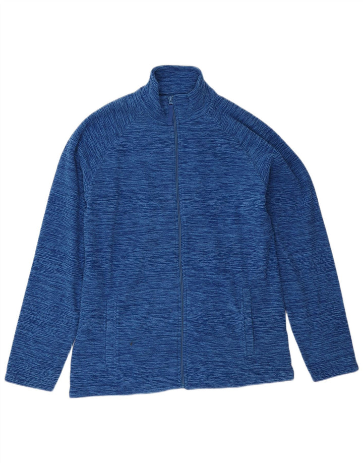 Mountain Warehouse Mens Fleece Jacket UK 38 Medium Blue Flecked Polyester