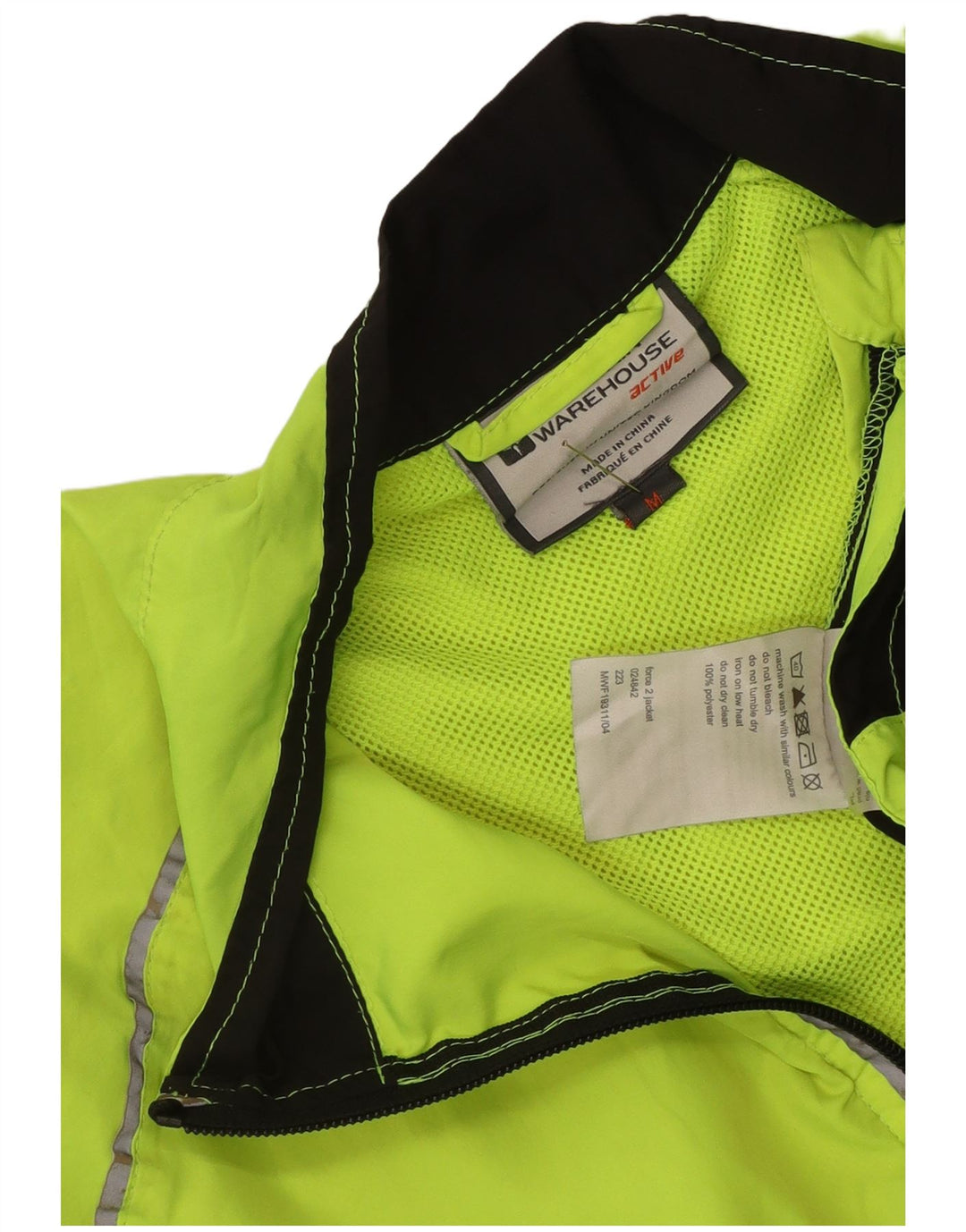 Mountain Warehouse Mens Rain Jacket UK 38 Medium Yellow Colourblock