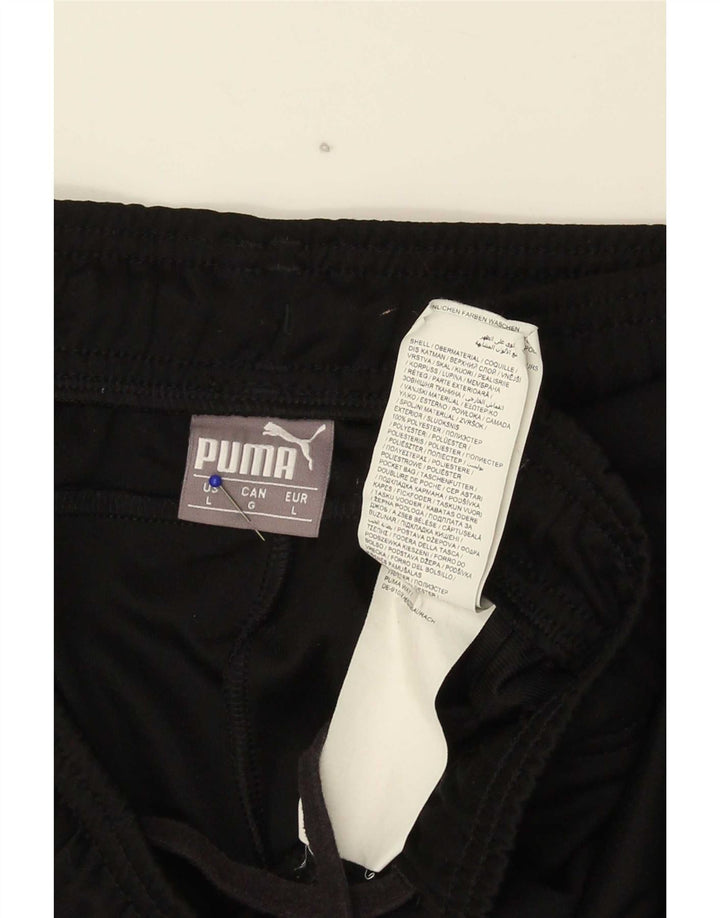 Puma Mens Tracksuit Trousers Large Black Polyester