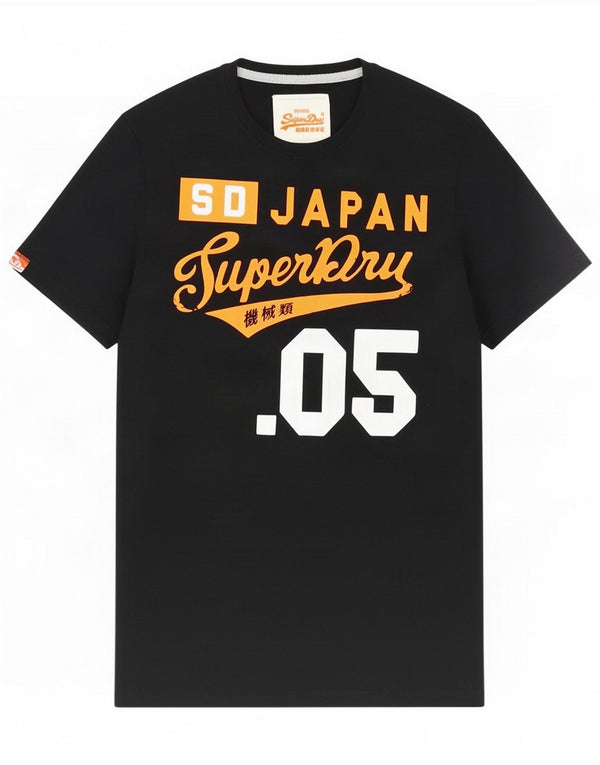 Superdry Mens Graphic T-Shirt Top XL Black Cotton