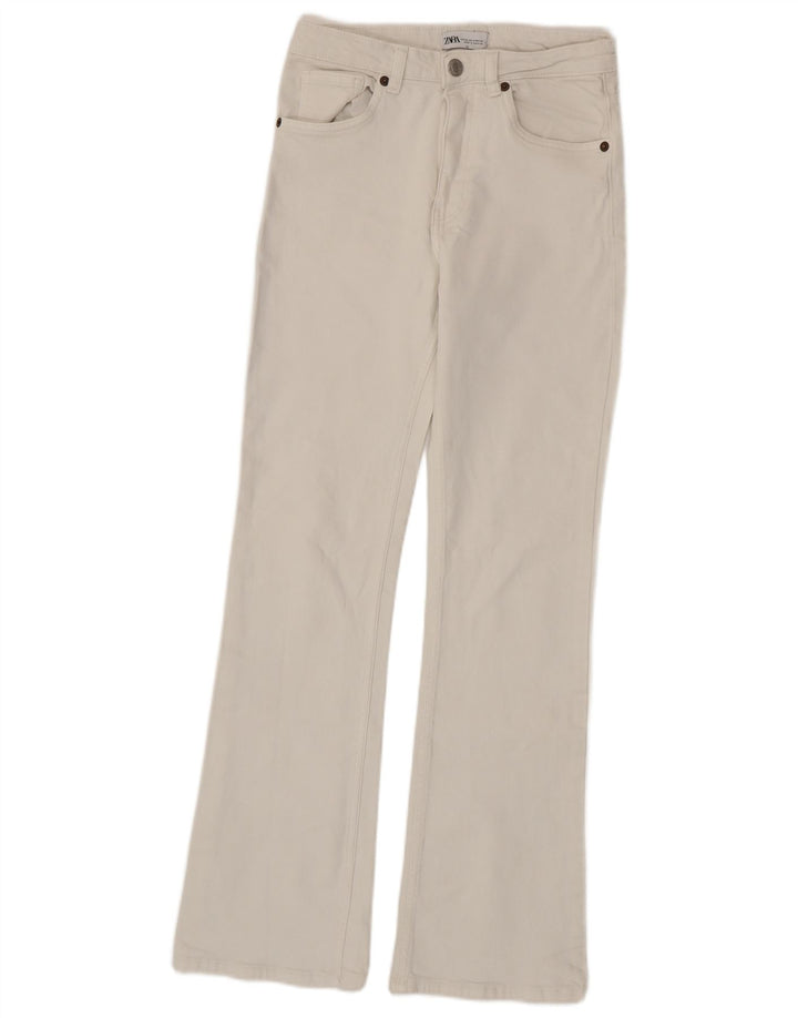 Zara Womens Flared Jeans EU 36 XS W26 L32 White