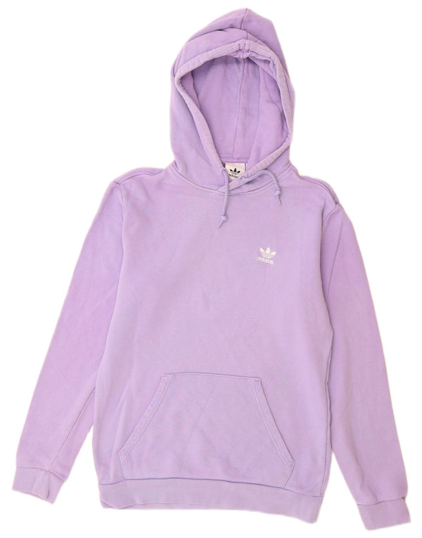 Adidas Mens Hoodie Jumper Small Purple Cotton