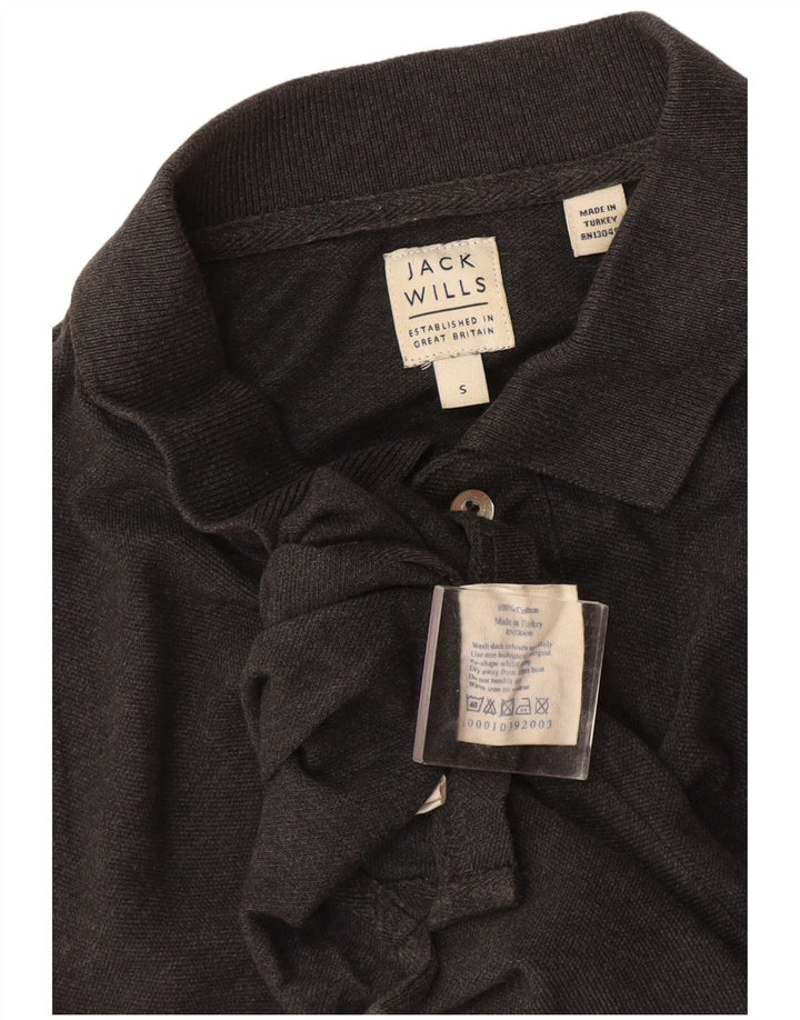 Jack Wills Mens Polo Shirt Small Grey Cotton