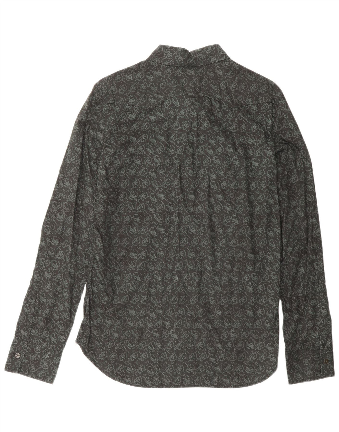 Diesel Mens Shirt Medium Black Paisley Cotton