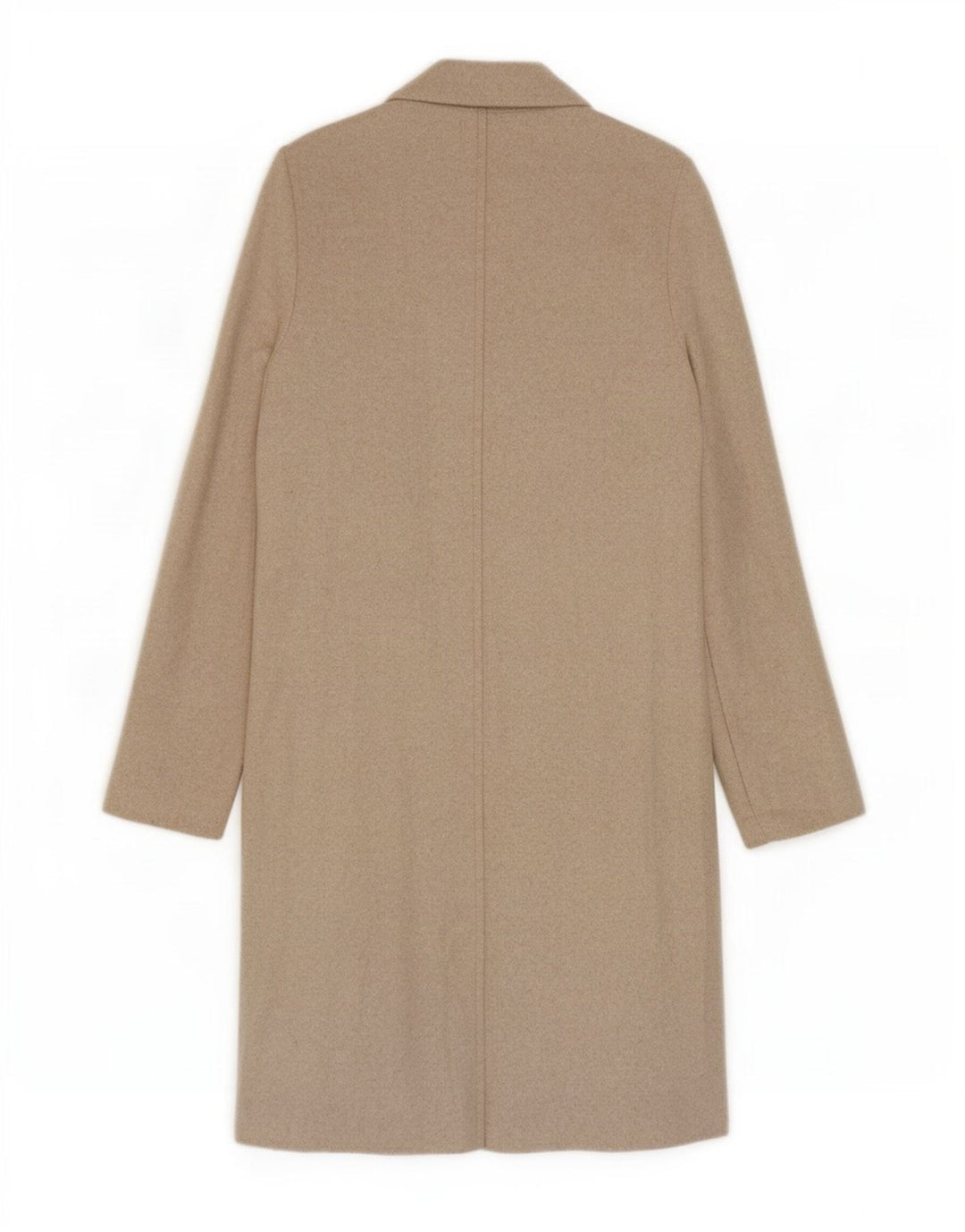 Zara Womens Open Overcoat UK 10 Small Beige Polyester