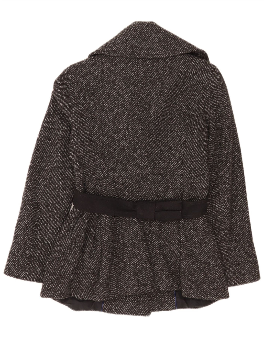 Max & Co. Womens Double Breasted Coat UK 8 Small Grey Flecked Wool