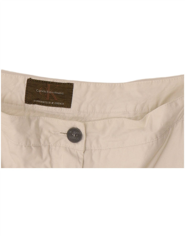 Calvin Klein Mens Cargo Shorts W30 Medium  White