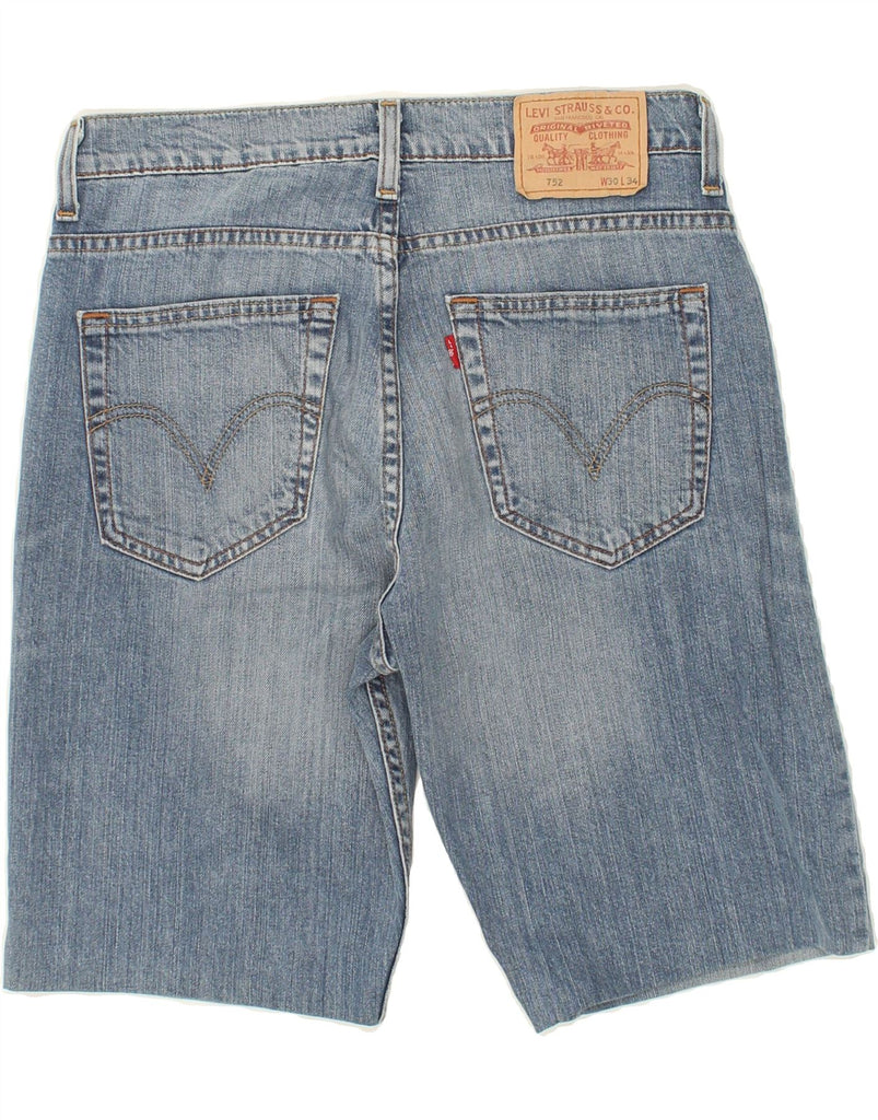 LEVI'S Mens 752 Denim Shorts W30 Medium Blue Cotton Vintage Levi's and Second-Hand Levi's from Messina Hembry 