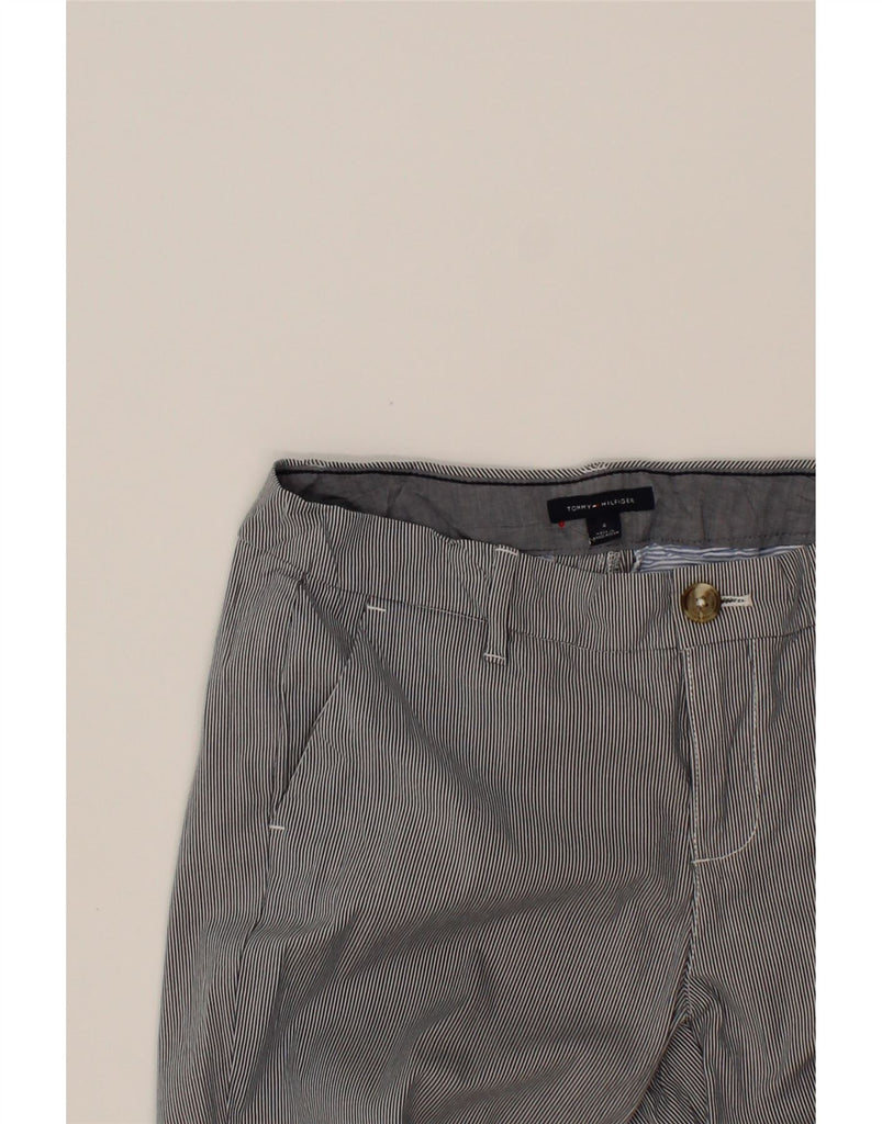 TOMMY HILFIGER Womens Slim Chino Trousers US 4 Small W27 L30 Grey Striped Vintage Tommy Hilfiger and Second-Hand Tommy Hilfiger from Messina Hembry 