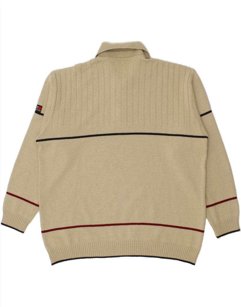 NAVIGARE Mens Polo Neck Jumper Sweater 2XL Beige Wool | Vintage Navigare | Thrift | Second-Hand Navigare | Used Clothing | Messina Hembry 