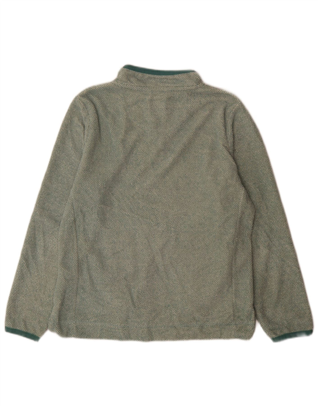 Weird Fish Womens Zip Neck Sweatshirt Jumper UK 14 Large Green Polyester