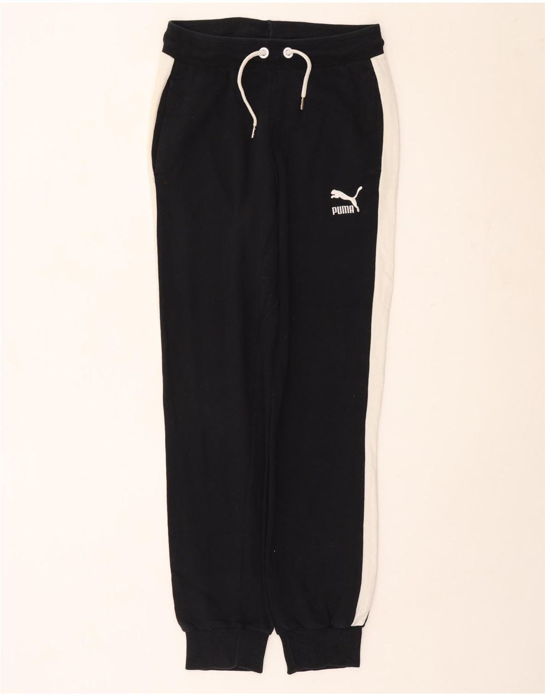 Puma Mens Tracksuit Trousers Joggers Medium Navy Blue Colourblock