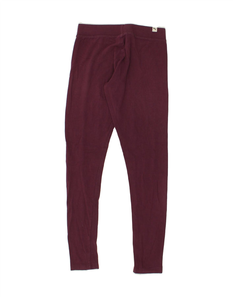 PUMA Womens Leggings UK 10 Small  Maroon Cotton Vintage Puma and Second-Hand Puma from Messina Hembry 