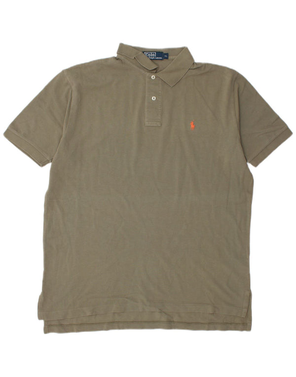 Polo Ralph Lauren Mens Polo Shirt XL Khaki Cotton
