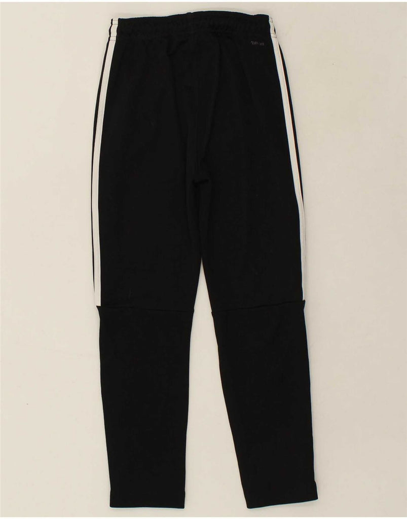 ADIDAS Boys Climalite Tracksuit Trousers 9-10 Years Small Black Polyester Vintage Adidas and Second-Hand Adidas from Messina Hembry 