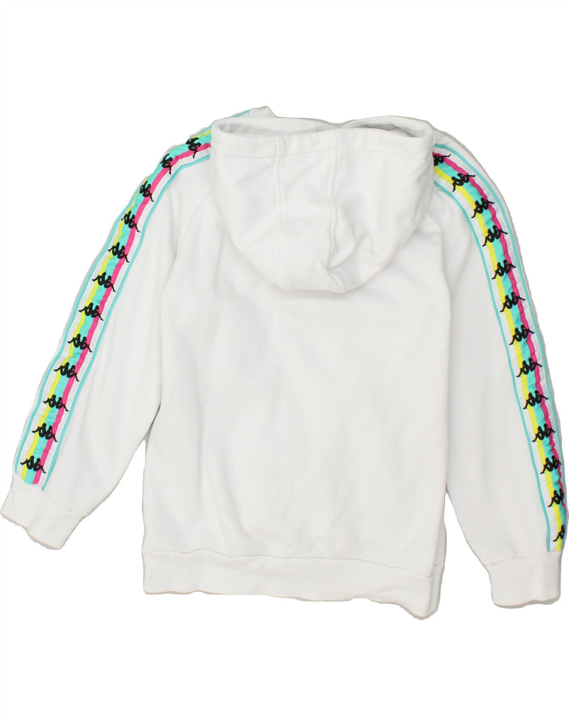 KAPPA Girls Graphic Hoodie Jumper 13-14 Years White Cotton | Vintage Kappa | Thrift | Second-Hand Kappa | Used Clothing | Messina Hembry 