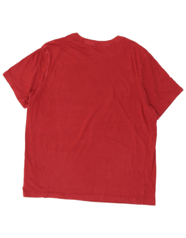Nike Mens Graphic T-Shirt Top Large Burgundy Cotton