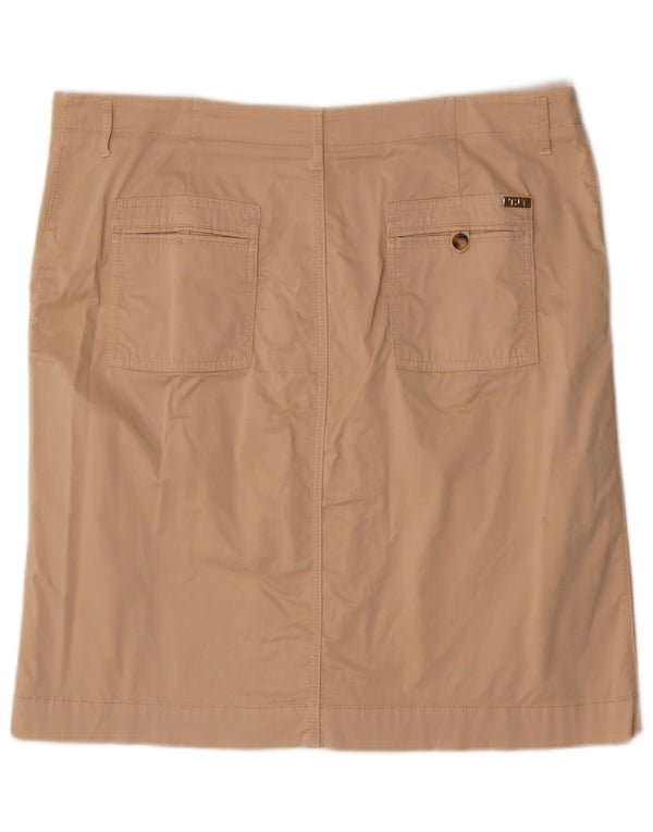 Trussardi Womens Straight Skirt IT 52 2XL W38 Beige Cotton