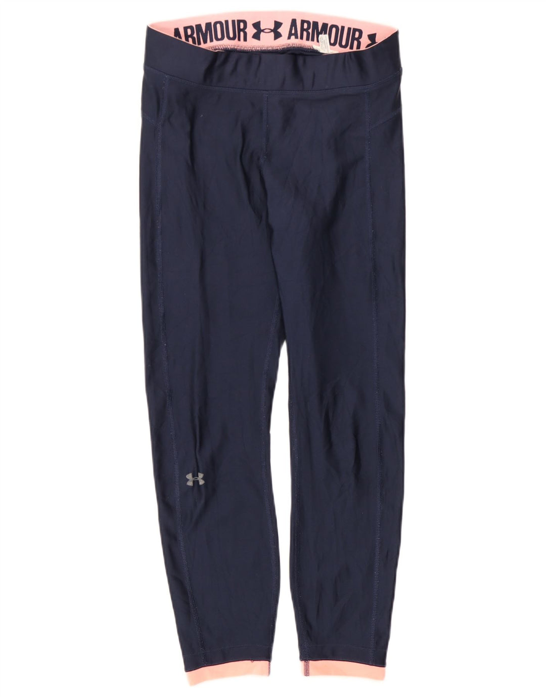 Under Armour Womens Crop Graphic Leggings UK 12 Medium  Navy Blue