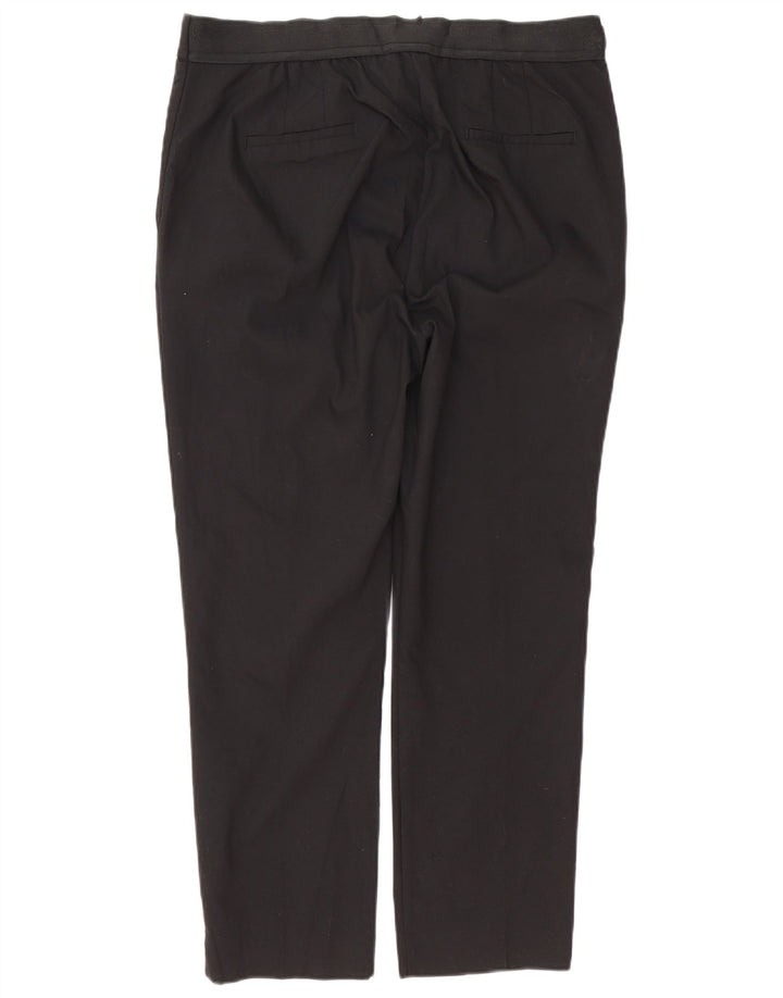 Zara Womens Straight Casual Trousers W34 L28 Black