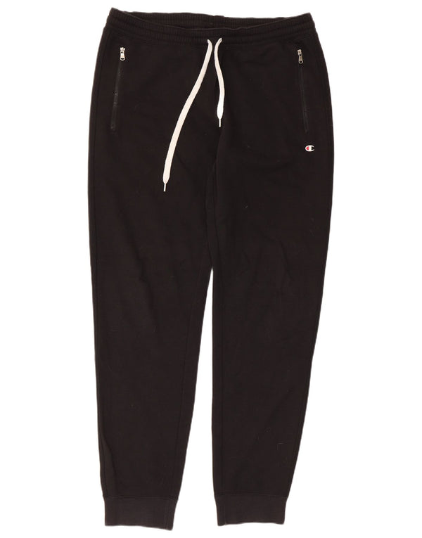 Champion Mens Tracksuit Trousers Joggers Large Black Cotton