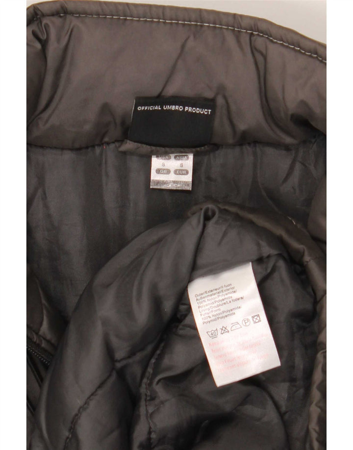 Umbro Mens Hooded Padded Jacket UK 36 Small Grey Nylon