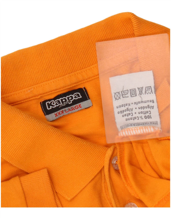 Kappa Mens Polo Shirt 3XL Orange Cotton