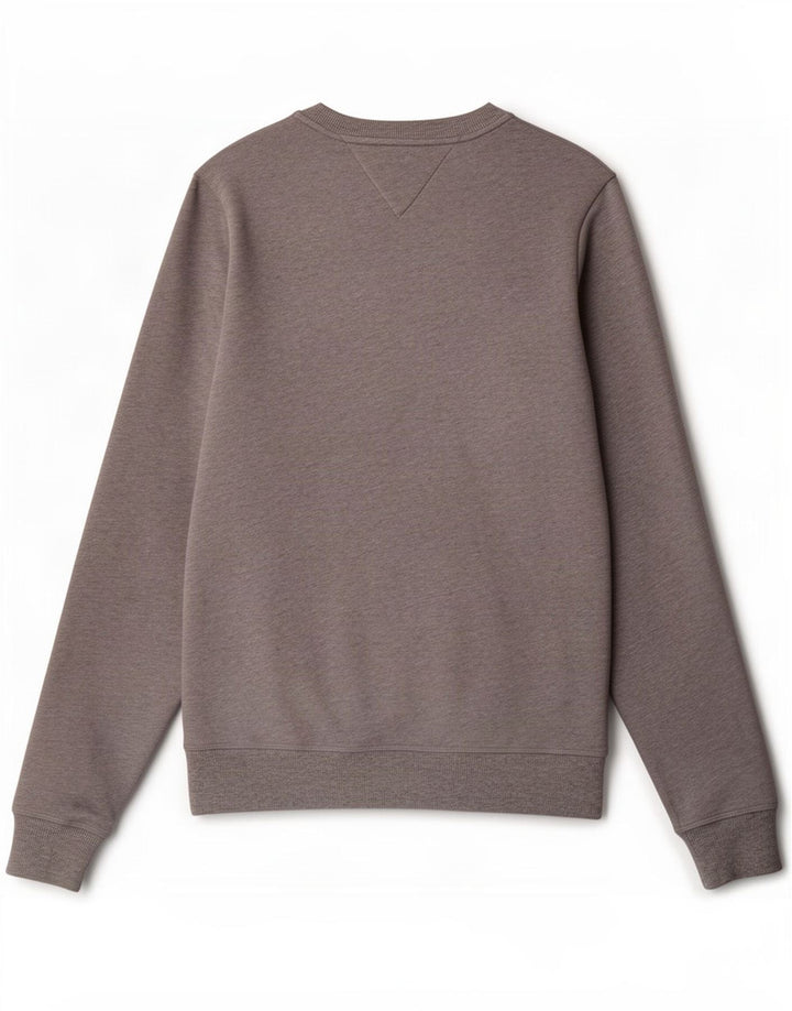 Tommy Hilfiger Mens Graphic Sweatshirt Jumper Small Grey Colourblock Cotton