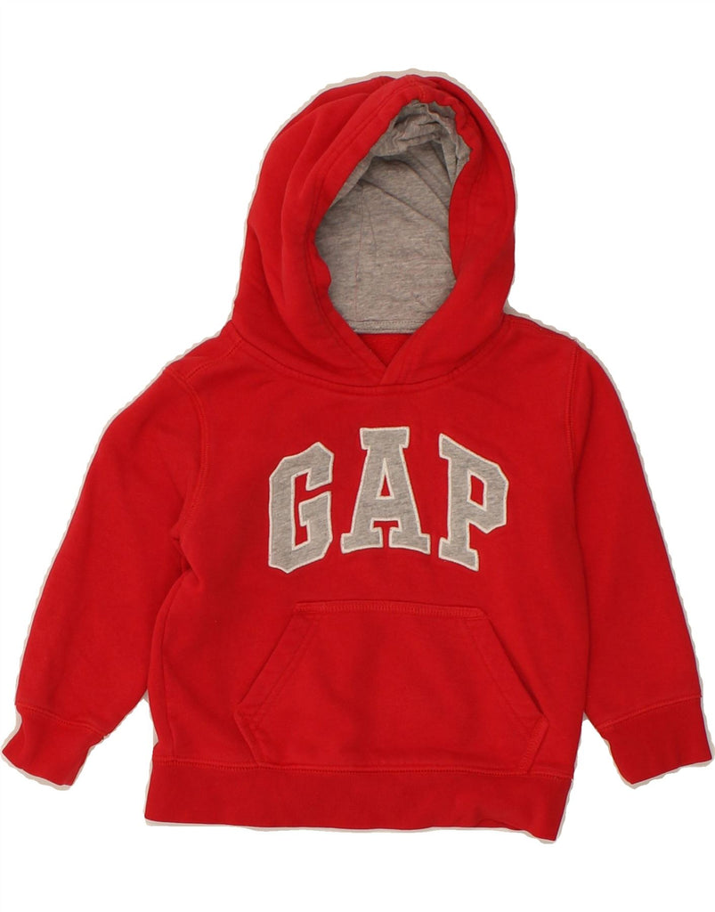 GAP Boys Graphic Hoodie Jumper 2-3 Years Red Cotton | Vintage Gap | Thrift | Second-Hand Gap | Used Clothing | Messina Hembry 