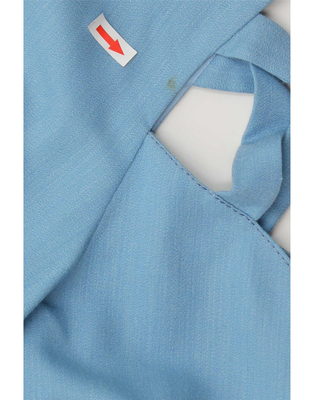 Vintage Womens Off Shoulder Sheath Dress UK 14 Large Blue