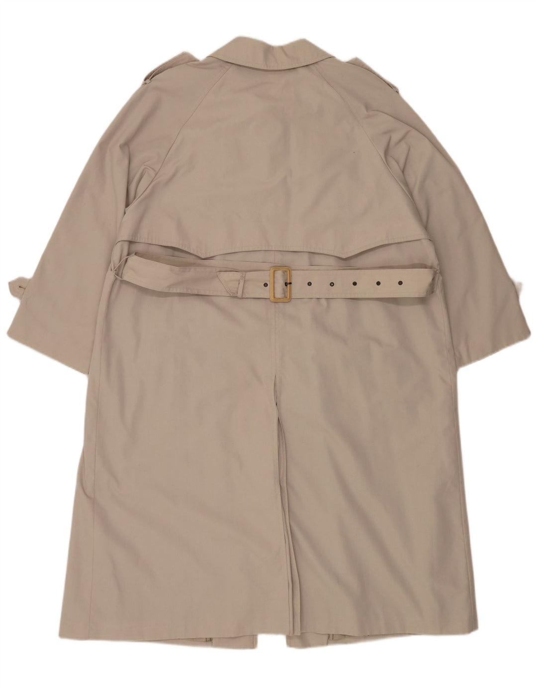 Vintage Womens Trench Coat UK 20 2XL Beige Polyester