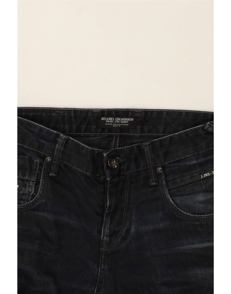 JACK & JONES Mens Straight Jeans W29 L30 Navy Blue Cotton | Vintage Jack & Jones | Thrift | Second-Hand Jack & Jones | Used Clothing | Messina Hembry 