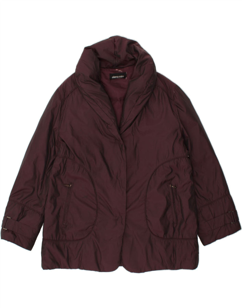 ELENA MIRO Womens Padded Jacket UK 16 Large Burgundy | Vintage ELENA MIRO | Thrift | Second-Hand ELENA MIRO | Used Clothing | Messina Hembry 