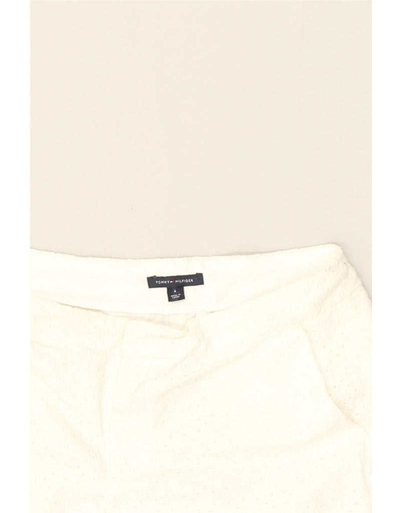 TOMMY HILFIGER Womens Chino Shorts US 4 Small W30  White Cotton | Vintage Tommy Hilfiger | Thrift | Second-Hand Tommy Hilfiger | Used Clothing | Messina Hembry 