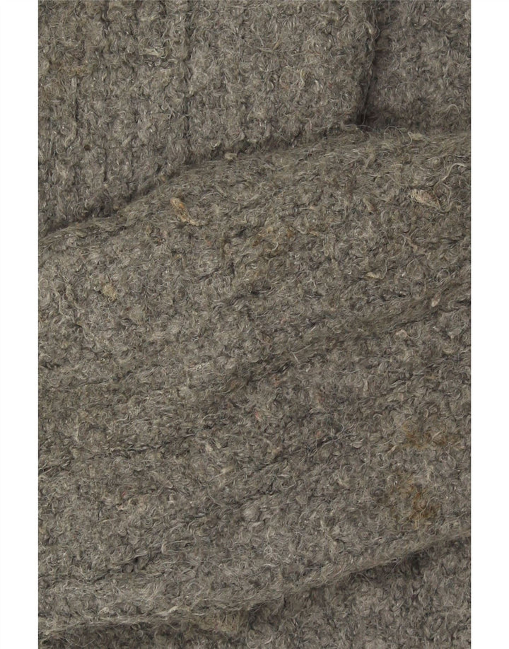 Marks & Spencer Womens Oversized Crew Neck Jumper Sweater UK 14 Medium Grey