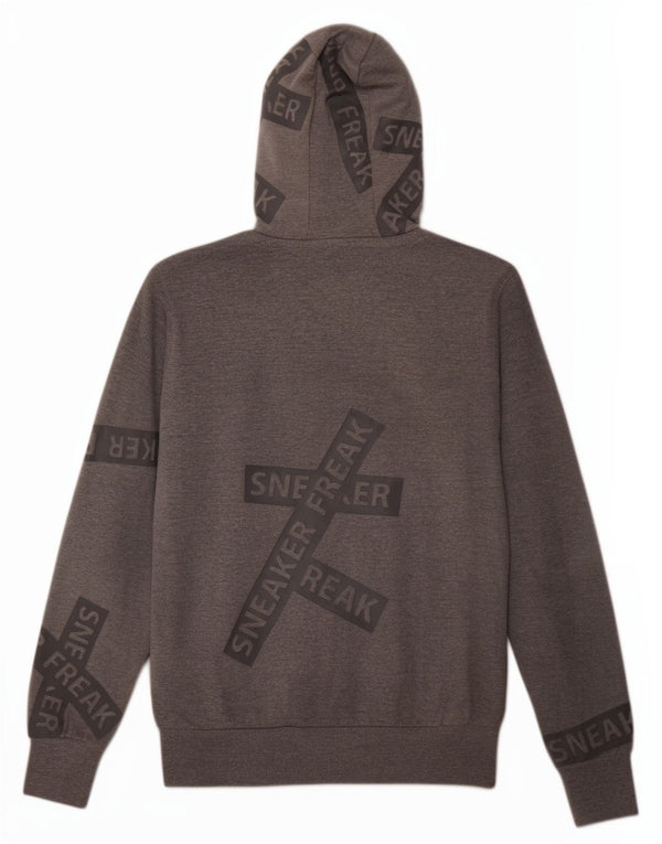 Sneaker Freak Boys Graphic Hoodie Jumper 15-16 Years Medium Grey Cotton