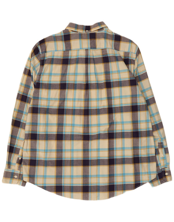 Levi's Mens Coupe Standard Standard Fit Shirt 2XL Beige Plaid Cotton