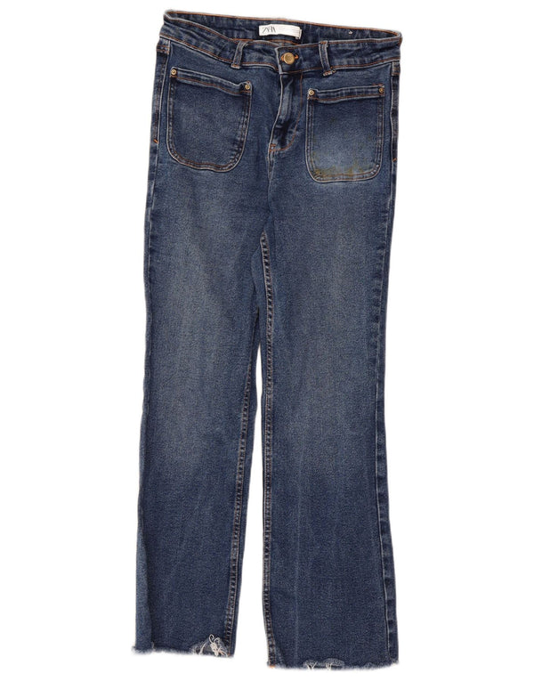 Zara Womens Straight Jeans EU 36 XS W26 L25 Blue Cotton