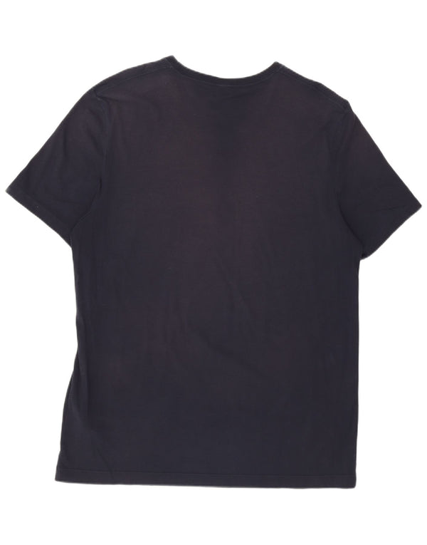 Hugo Boss Mens T-Shirt Top XL Navy Blue Cotton