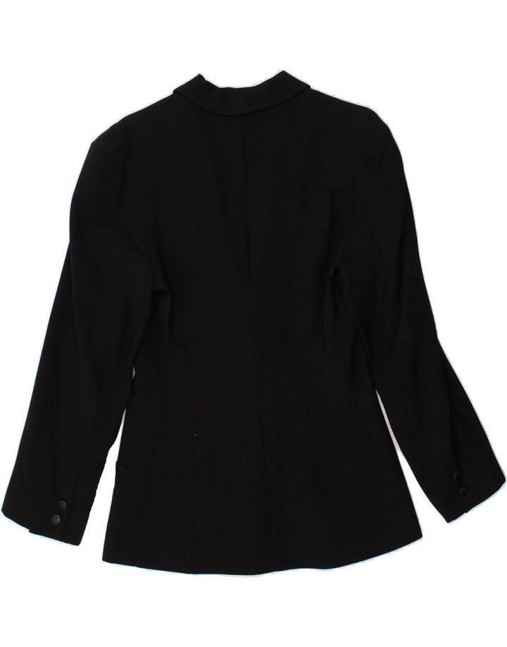GIAN MARCO VENTURI Womens Slim 3 Button Blazer Jacket IT 50 XL Black Wool Vintage Gian Marco Venturi and Second-Hand Gian Marco Venturi from Messina Hembry 