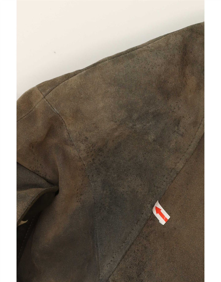 Meindl Mens Trachten Leather Jacket EU 50 Large Brown