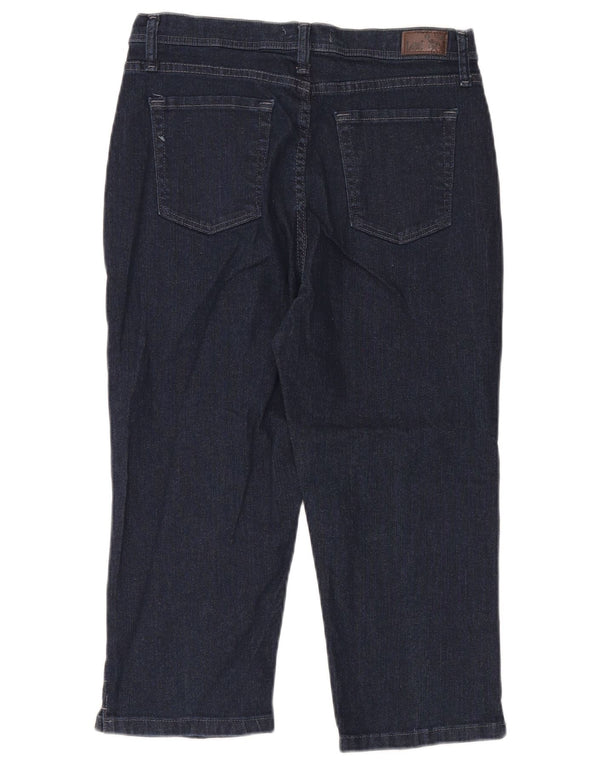 Lee Womens Classic High Waist Capri Jeans US 12 Large W30 L20 Navy Blue