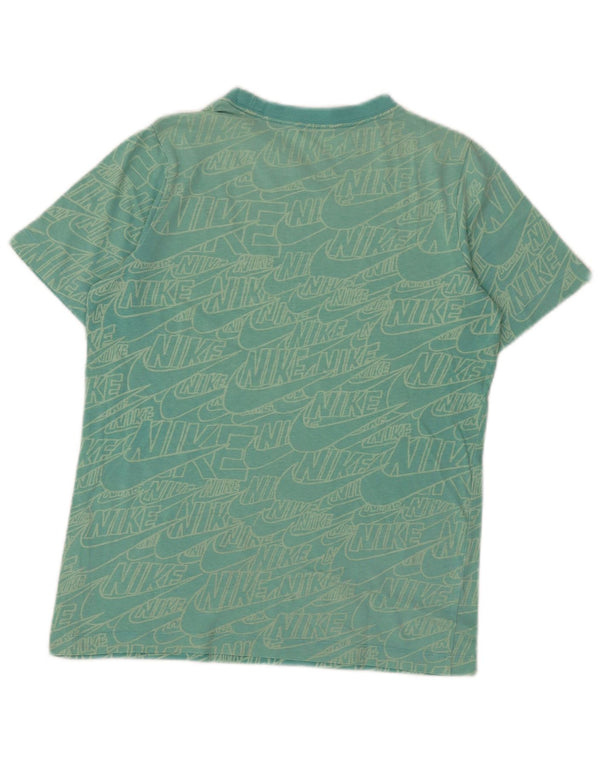 Nike Boys Graphic T-Shirt Top 12-13 Years Large Turquoise Cotton