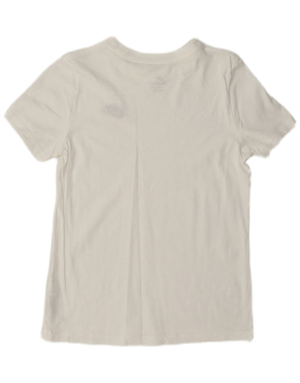 Nike Womens T-Shirt Top UK 10 Small White Cotton