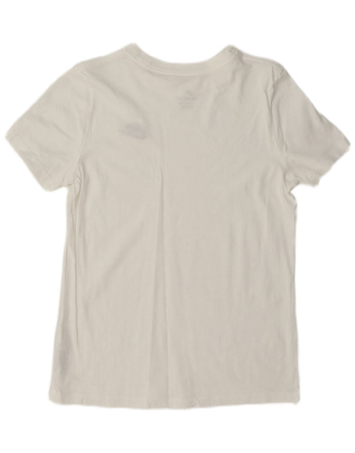 Nike Womens T-Shirt Top UK 10 Small White Cotton