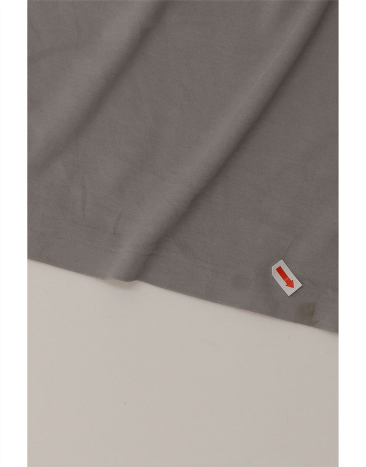 CALVIN KLEIN Mens Polo Shirt Large Grey Cotton